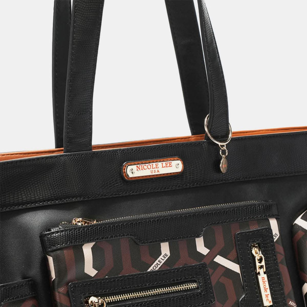 Nicole Lee geometric large tote bag