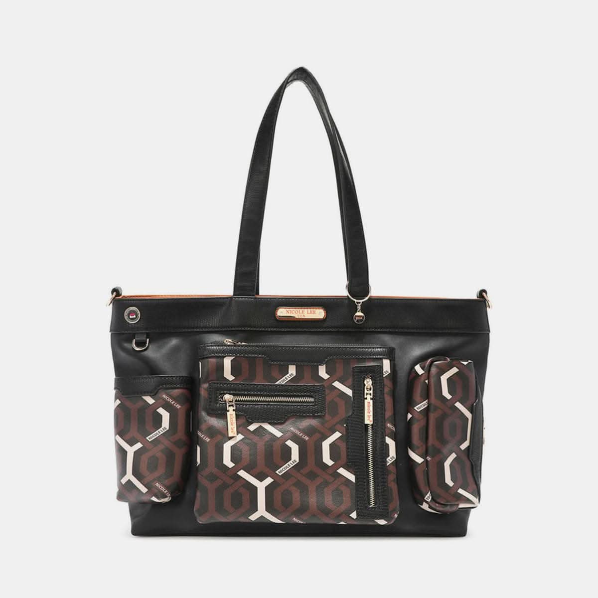 Nicole Lee geometric large tote bag