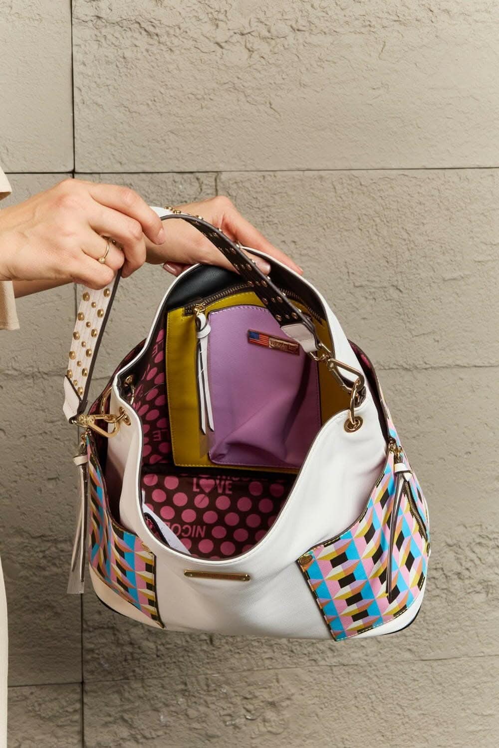 Nicole Lee vegan leather handbag set - Love Salve