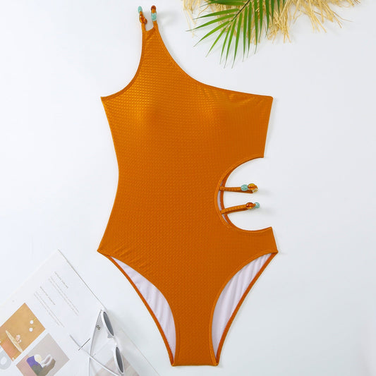 One Piece Swimsuit Women Spring Tight Retro Vacation Swimsuit Chiffon Skirt Set Bella Mia