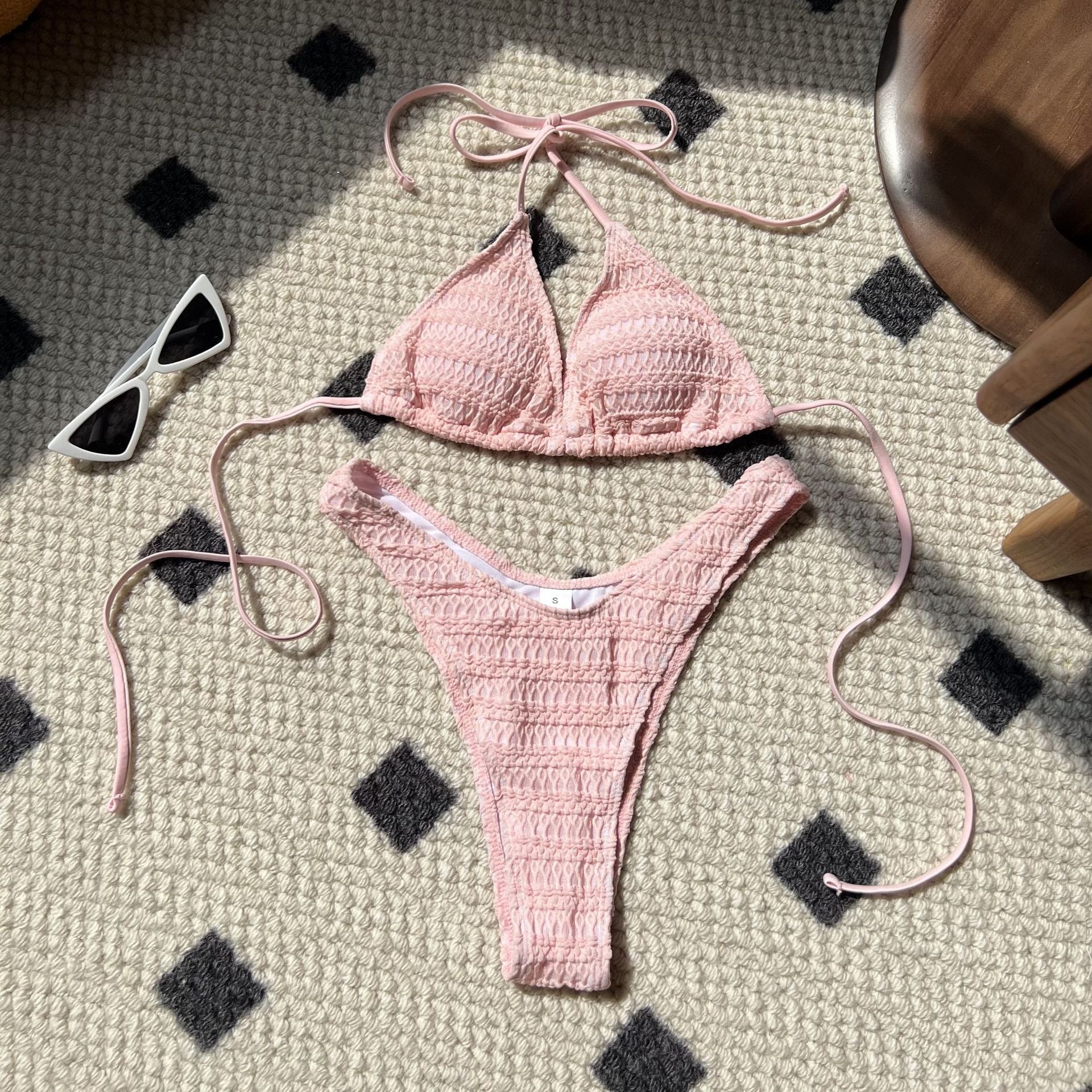 Sweet Sexy Drawstring Strap Split Swimwear Swimsuit Bikini Bikini Bella Mia