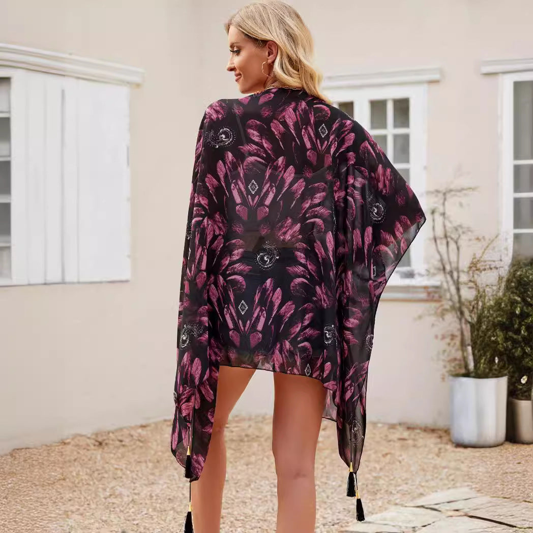 Sexy Tassel Blouse Seaside Holiday Pro Outdoor Holiday Shawl