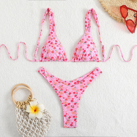 Bikini Printed Double Layer Fabric Durable High Elastic Swimsuit Women Spring Bikini Bella Mia