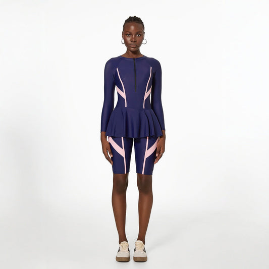 Swimsuit for Women Siamese Conservative Swimwear Long Sleeve Sun Protection Spring Museum Special Popular Swimsuit Bella Mia