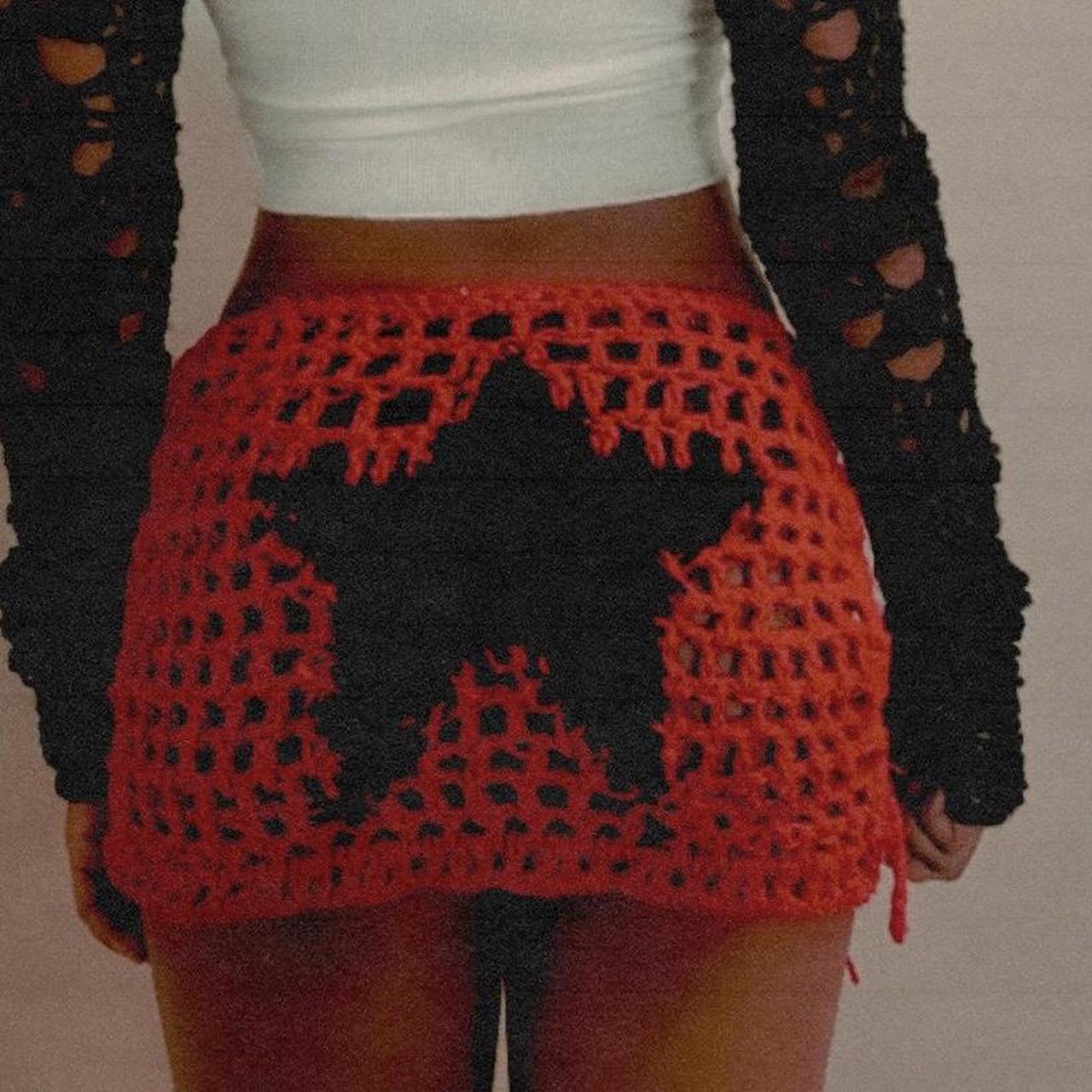 Skirt Women Knitted Sexy Cutout Drawstring Beach Bikini Beach Skirt Women