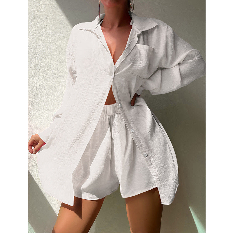 Shirt Suit Beach Jacket Vacation Sun Protection Clothing Loose Sun Proof Clothes Swimsuit Beach Cover Up Bella Mia