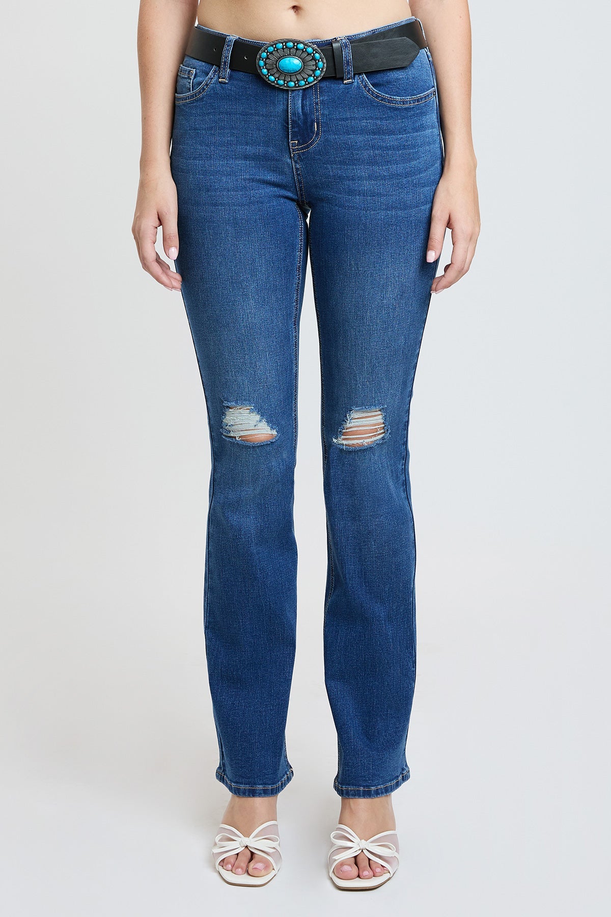 YMI JEANS: Mid-Rise Bootcut Jeans