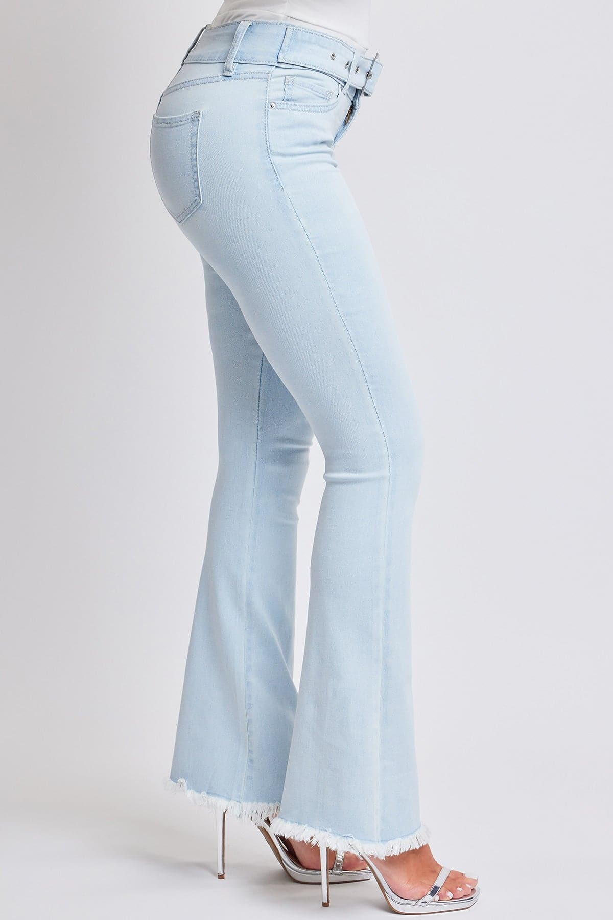 Women's Belted Flare Jeans - Love Salve