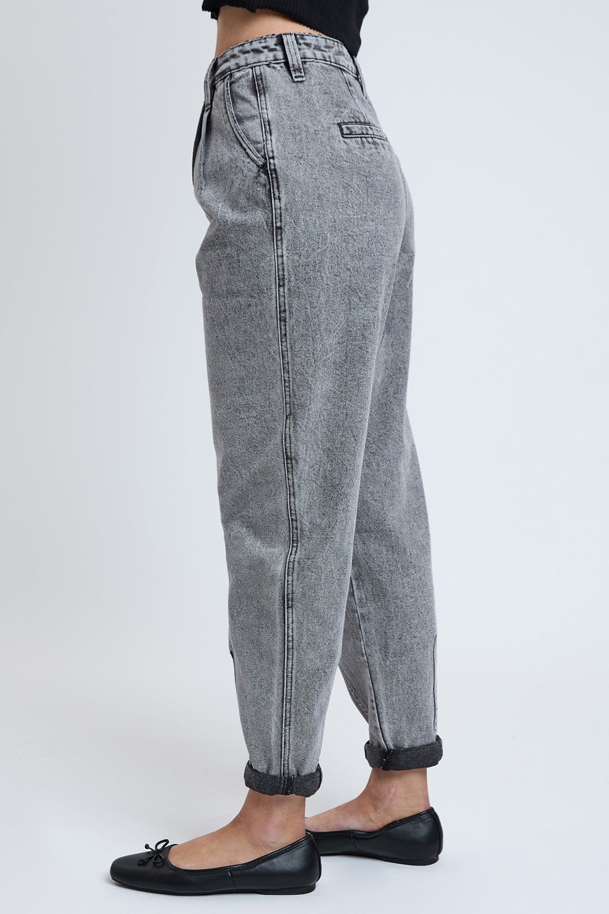 Women's Pleated Mom Jeans - Love Salve