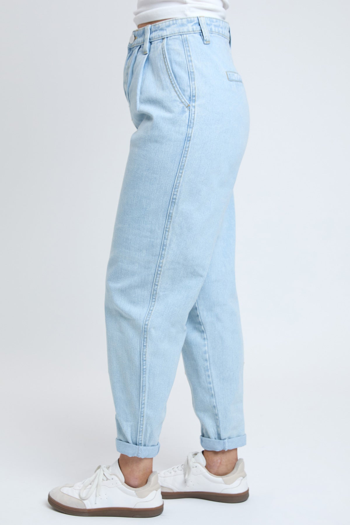 Women's Pleated Mom Jeans - Love Salve