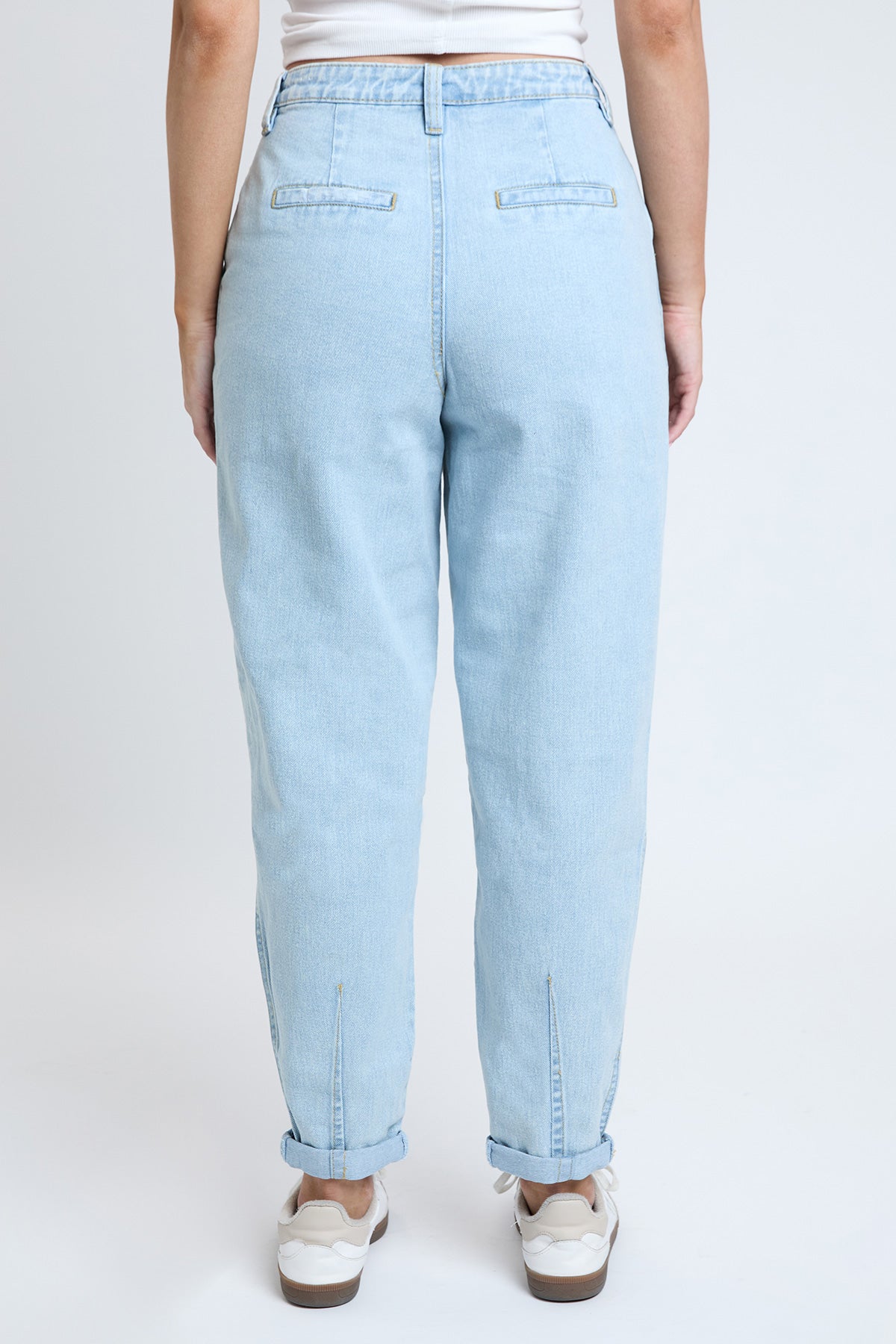 Women's Pleated Mom Jeans - Love Salve