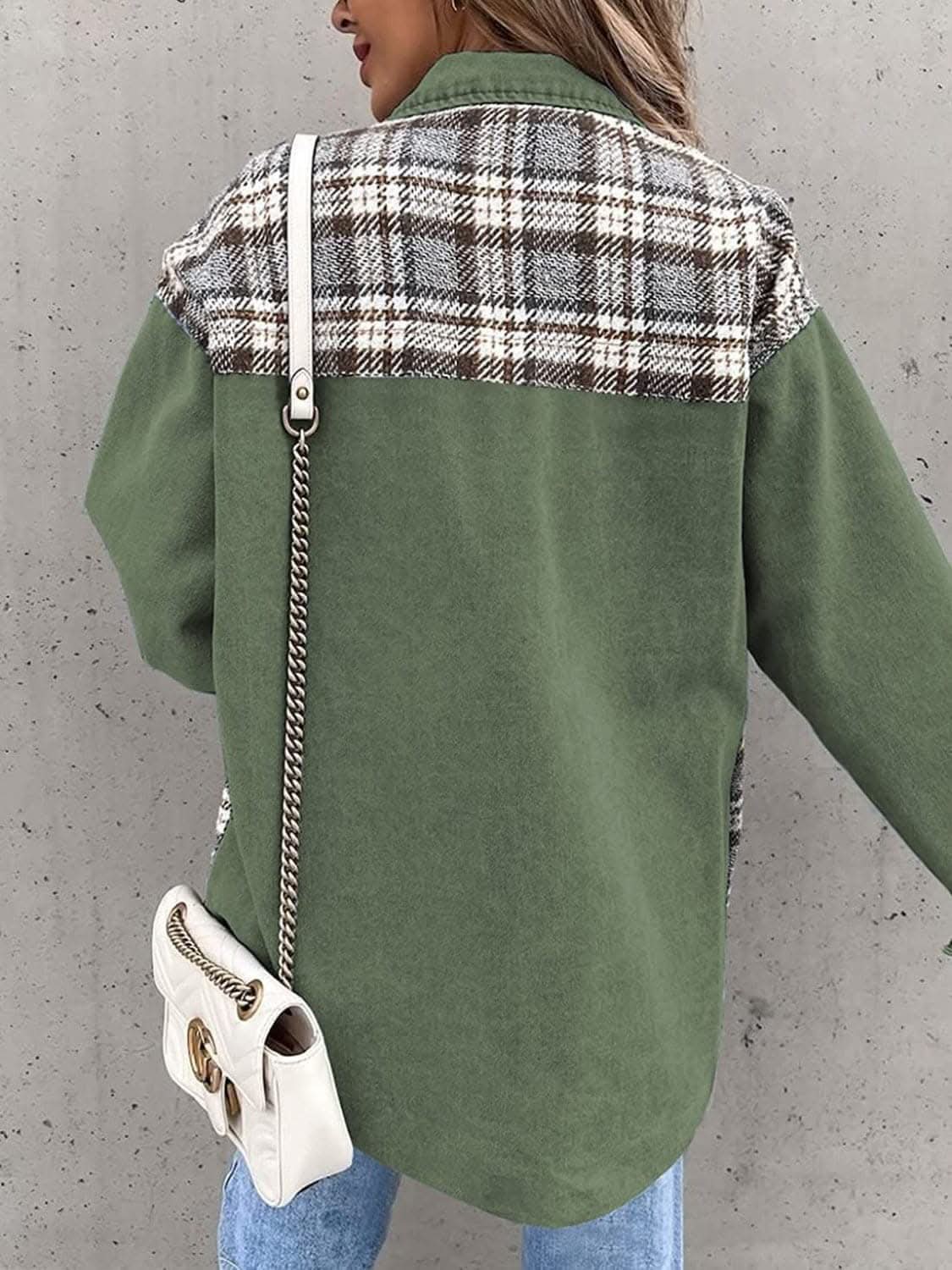Plaid Oversized Cotton Jacket - Love Salve