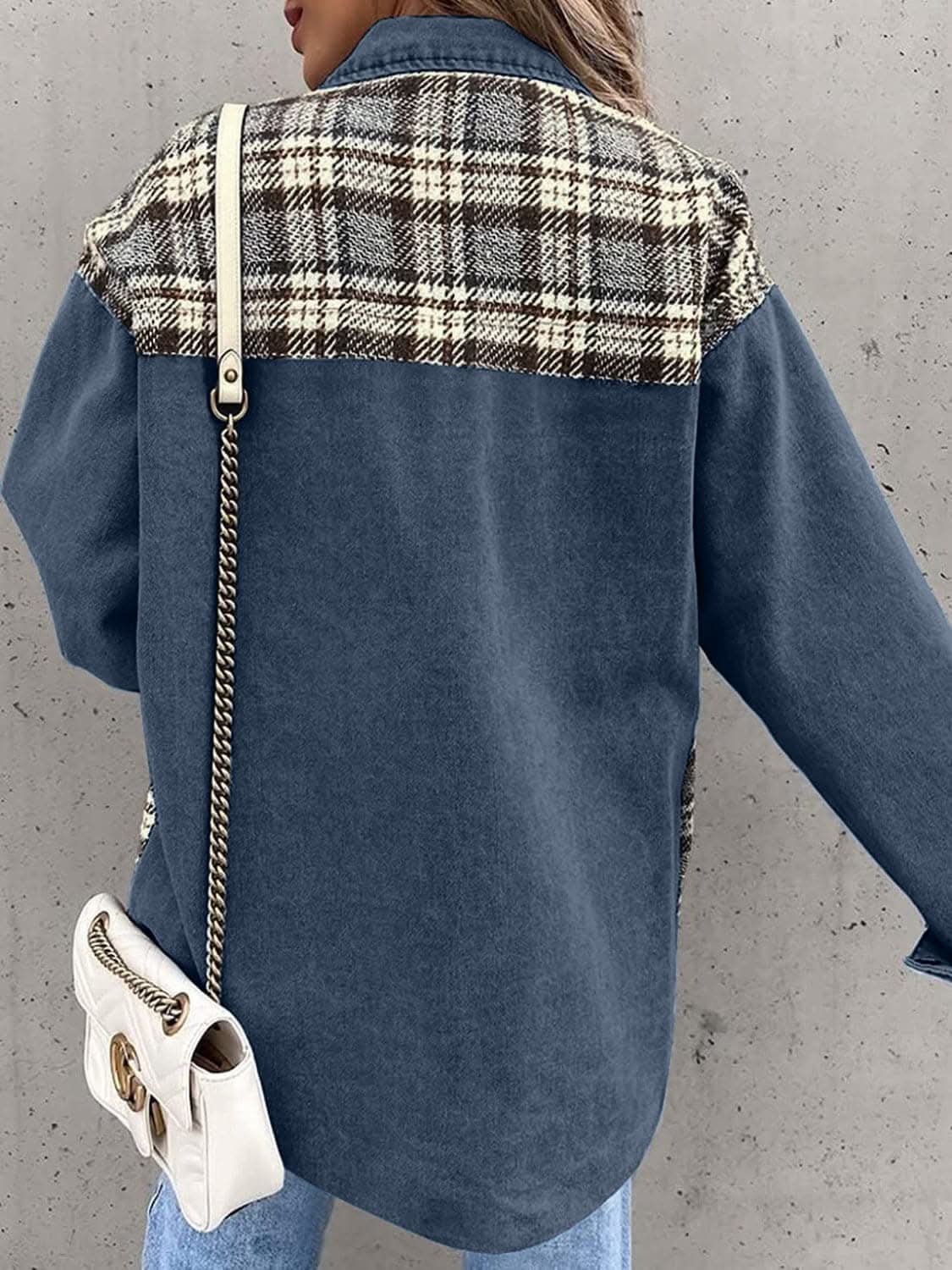 Plaid Oversized Cotton Jacket - Love Salve
