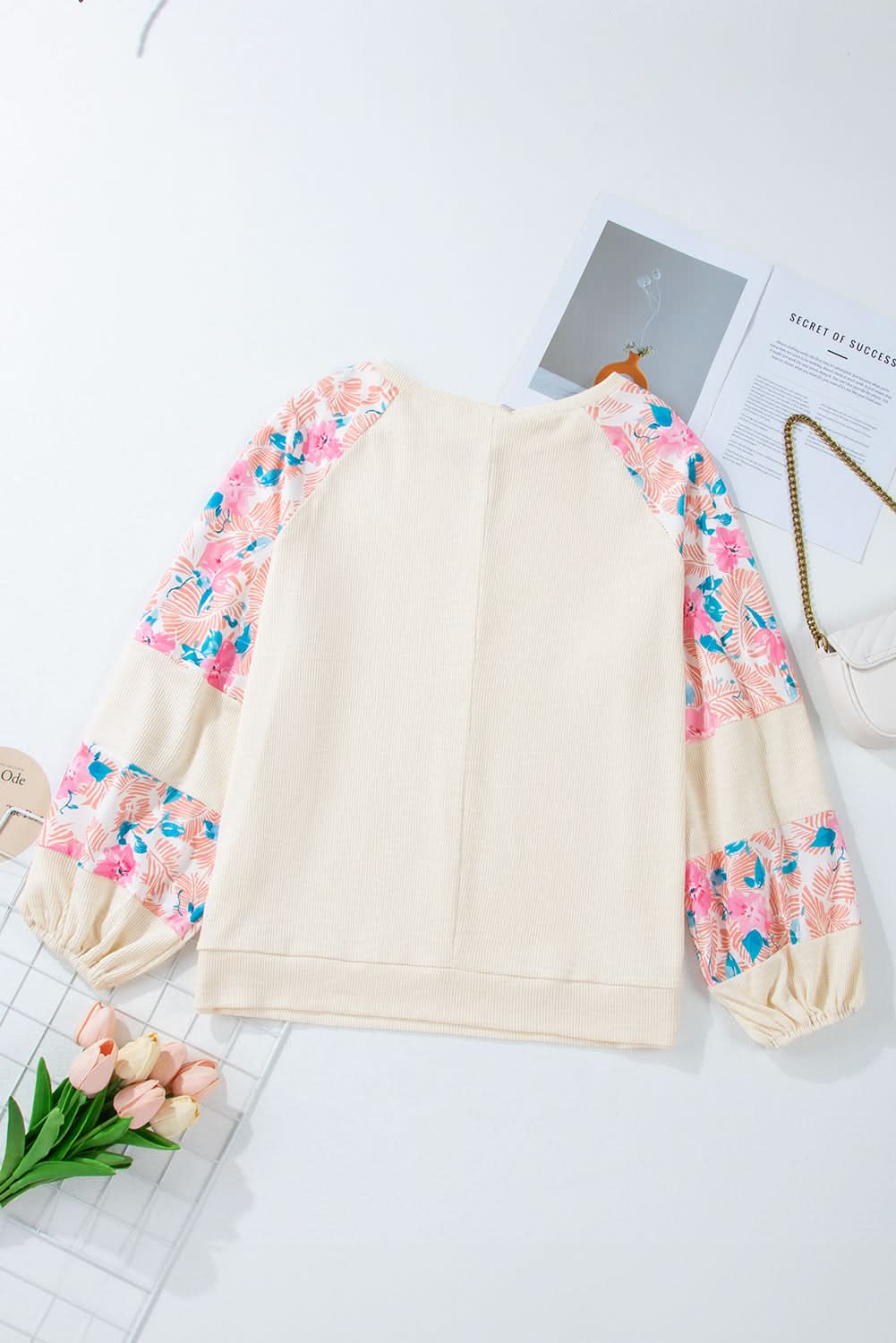 Plus-size apricot floral top - Love Salve