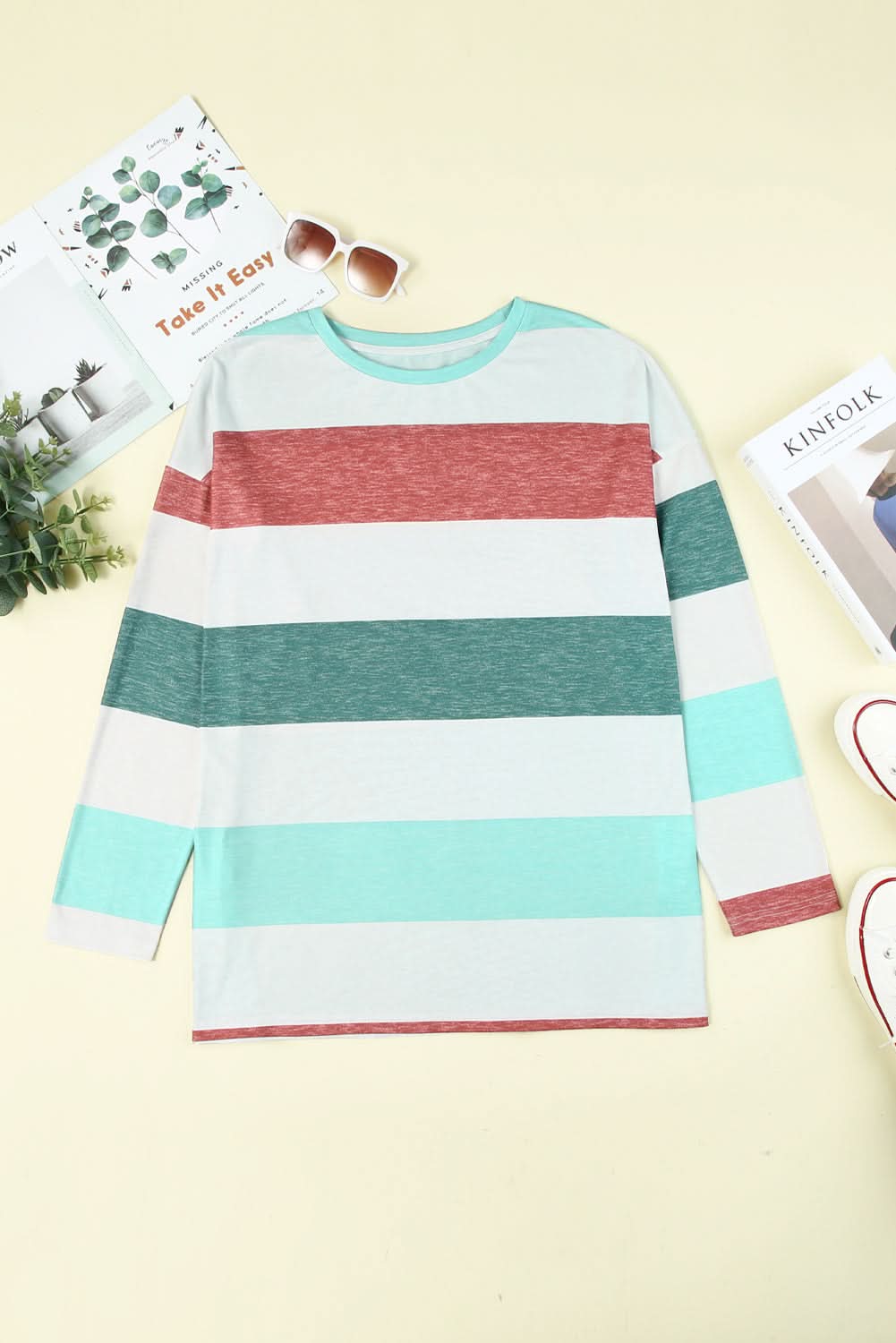 Plus Size Colorblock Pullover - Love Salve