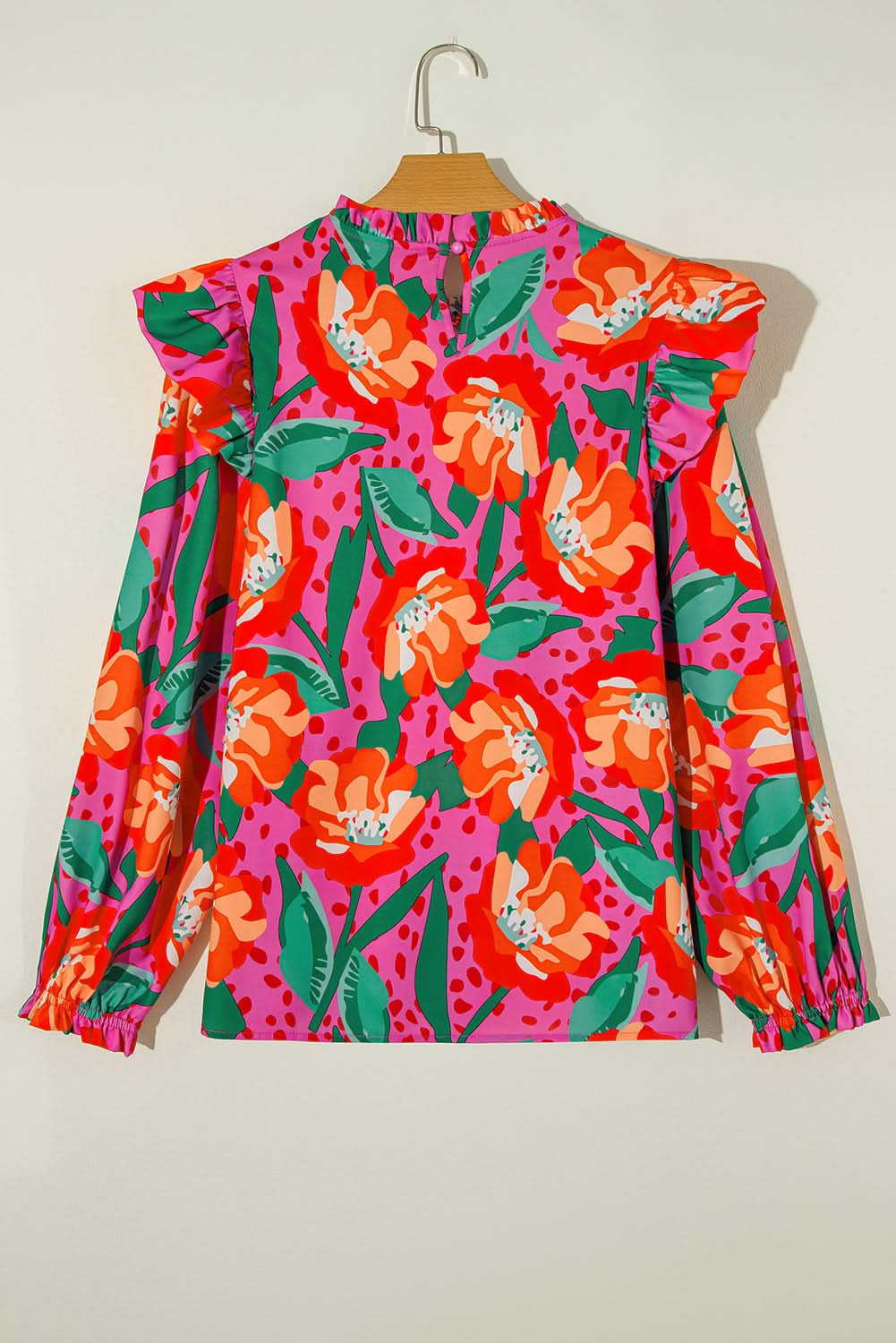 Plus size floral ruffle blouse - Love Salve