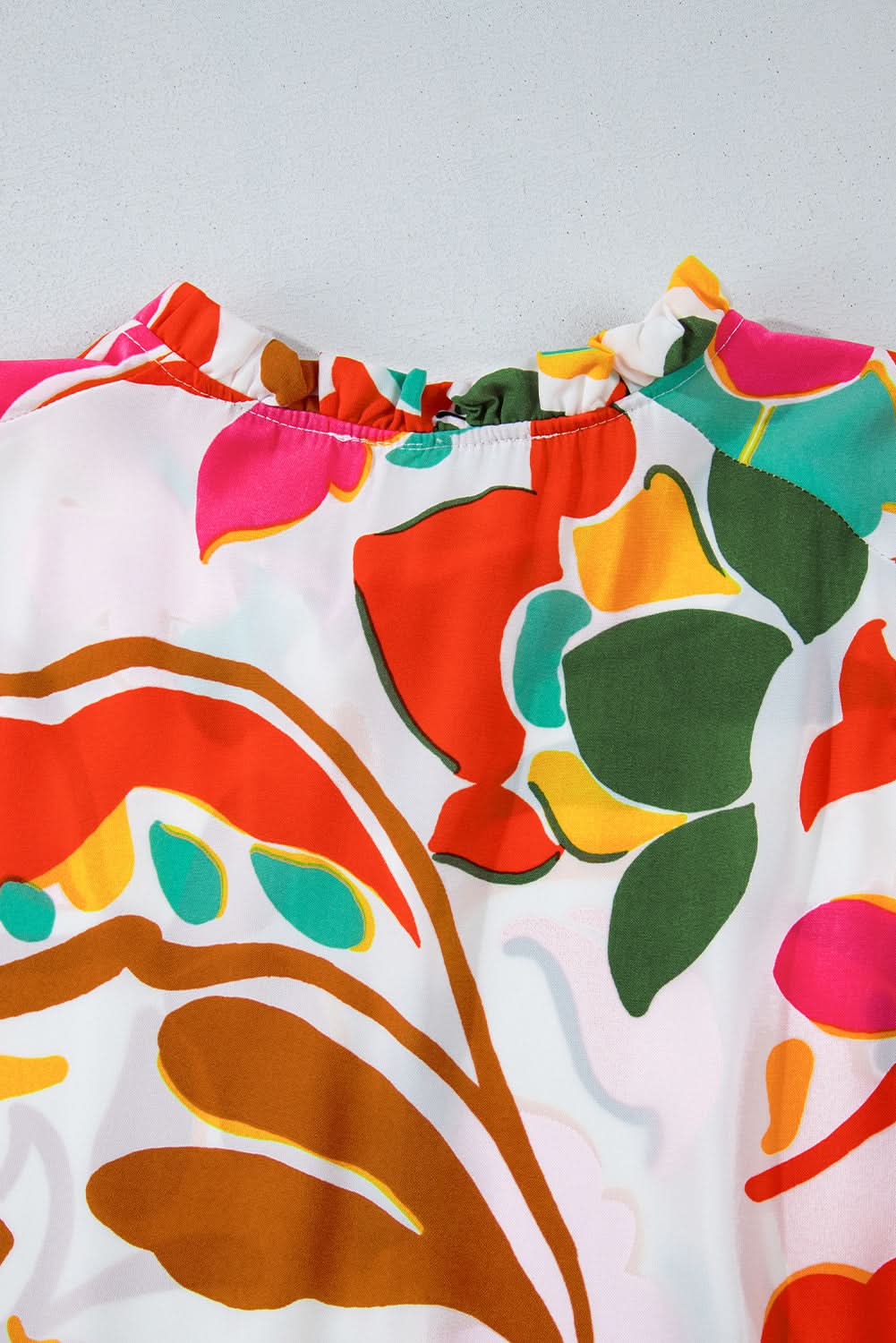 Plus size orange floral dress - Love Salve