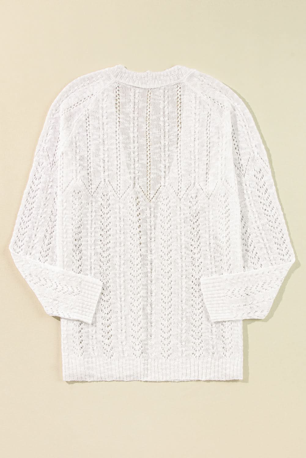 Plus size white open cardigan - Love Salve