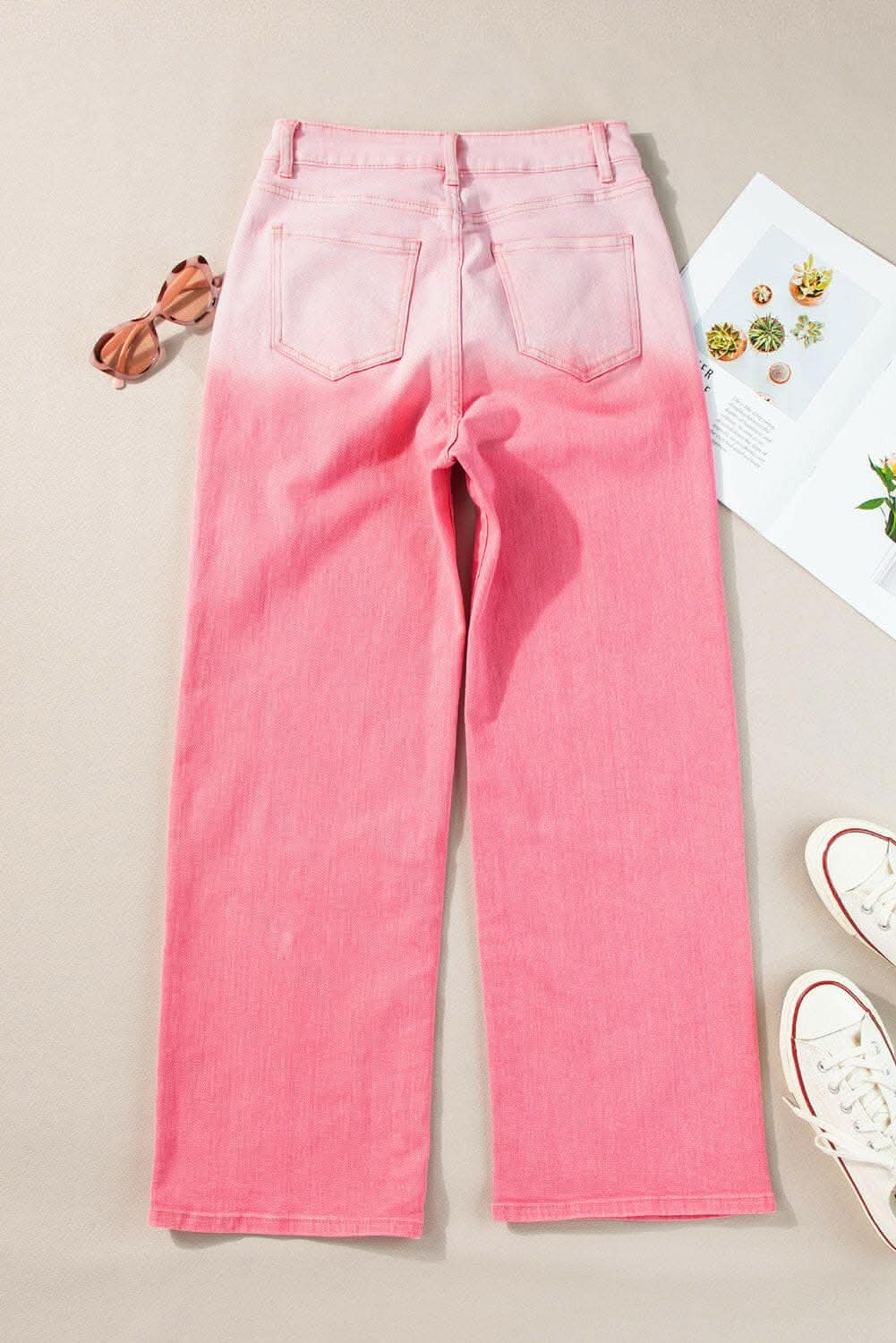 Rhinestone gradient jeans for women - Love Salve