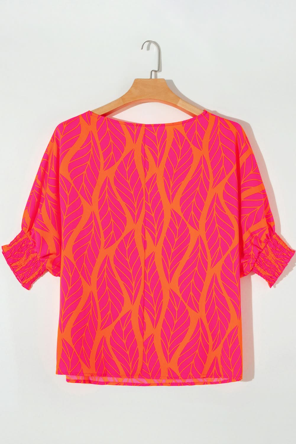 Rose leafy plus size blouse - Love Salve