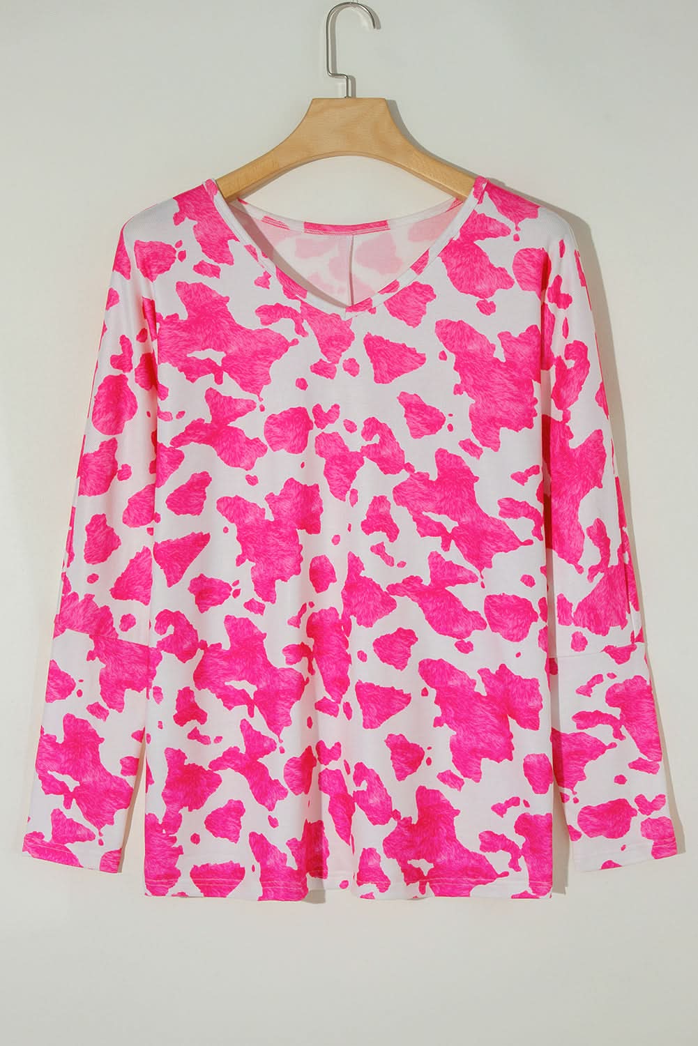 Rose leopard print plus size top - Love Salve
