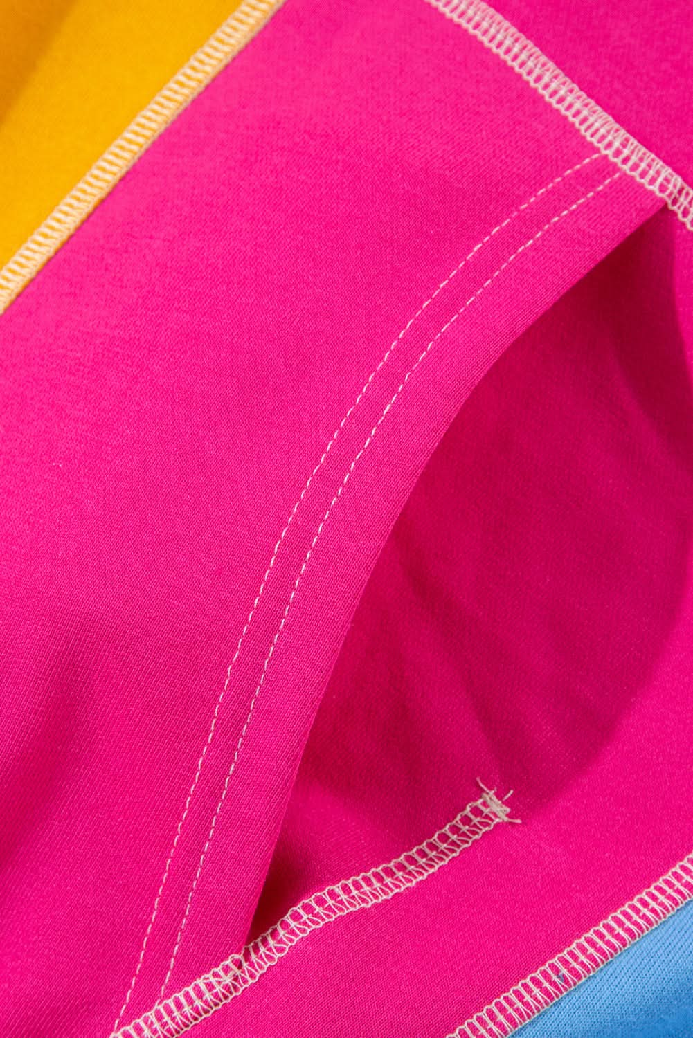 Rose red plus size colorblock sweatshirt - Love Salve