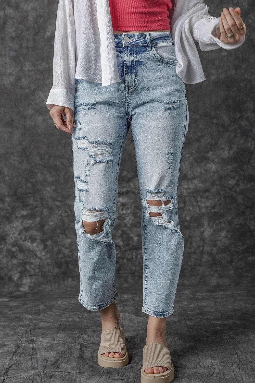 Rugged chic high rise jeans - Love Salve