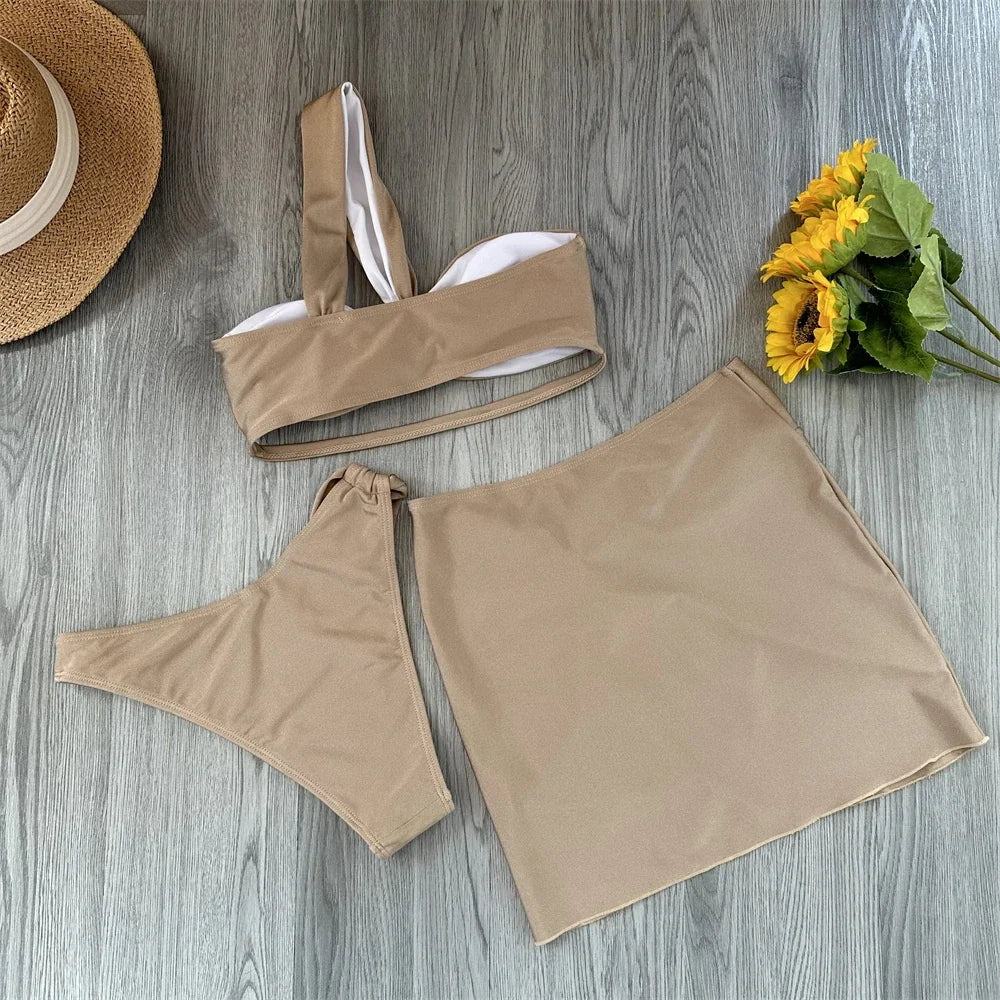 Allie 3 Piece Swimsuit Women - Floral Lace Up Design - Love Salve