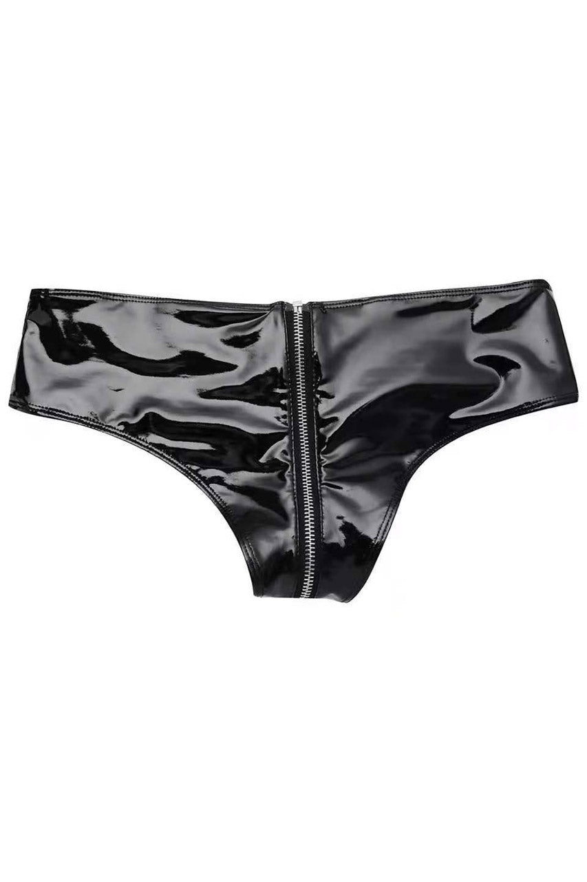 3wishes.com Apparel & Accessories > Lingerie - Vinyl Zipper Panty - Premium Quality