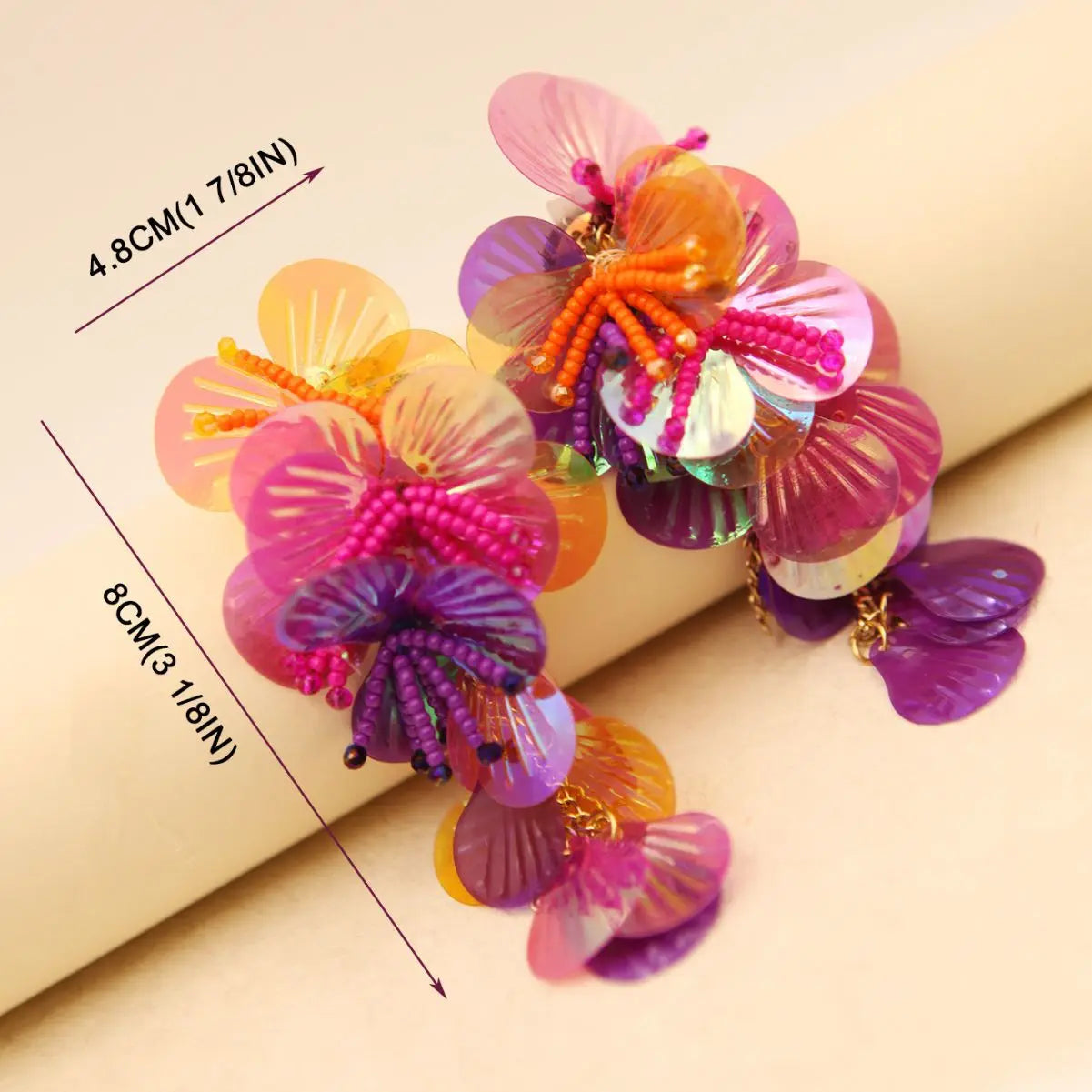 Colorful Shiny Large Shell Earrings for Bold Fashion Style - Love Salve