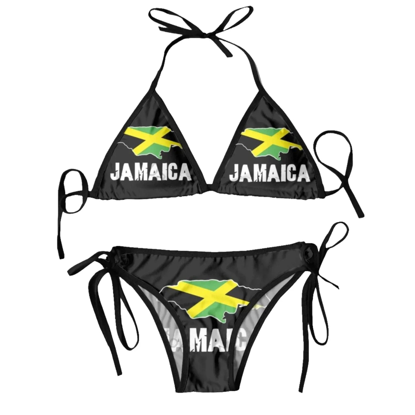 Jamaican Flag Two Piece Swimsuit for Confident Women