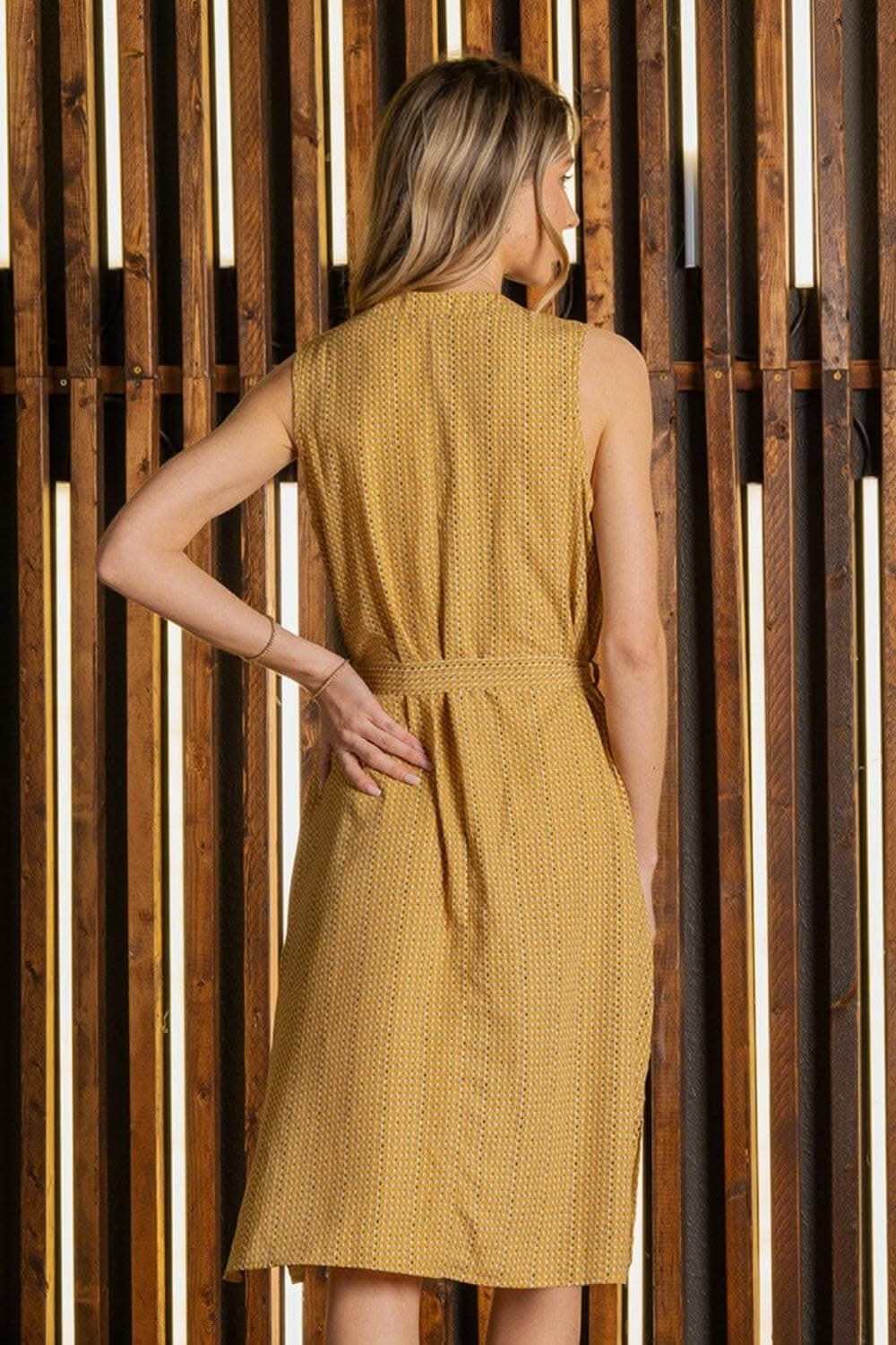 Sew In Love Full Size Printed Sleeveless Dress with Side Pockets - Love Salve