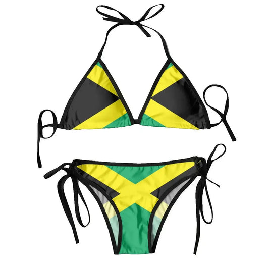 Jamaican Flag Two Piece Swimsuit for Confident Women - Love Salve