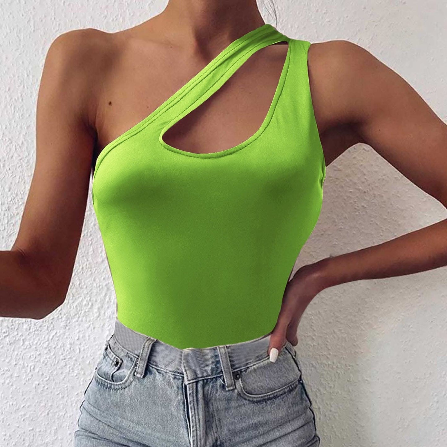 Sheer asymmetrical cami top - Love Salve