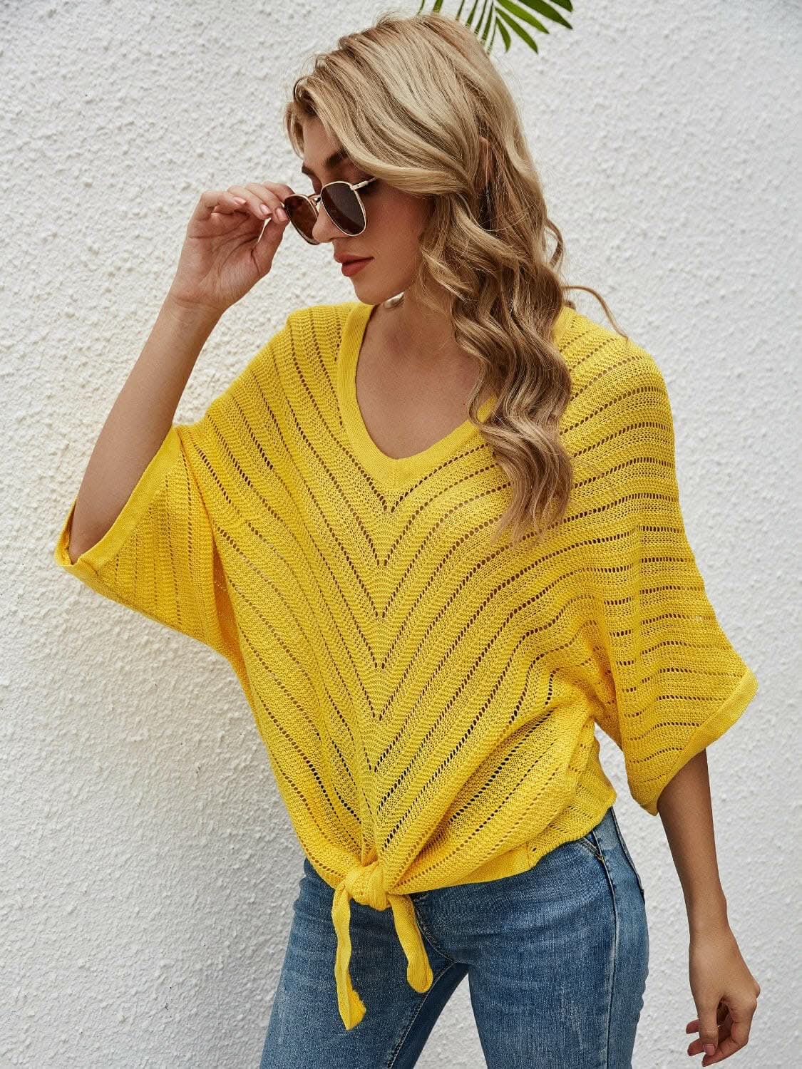 Sheer batwing sleeve cover-up - Love Salve