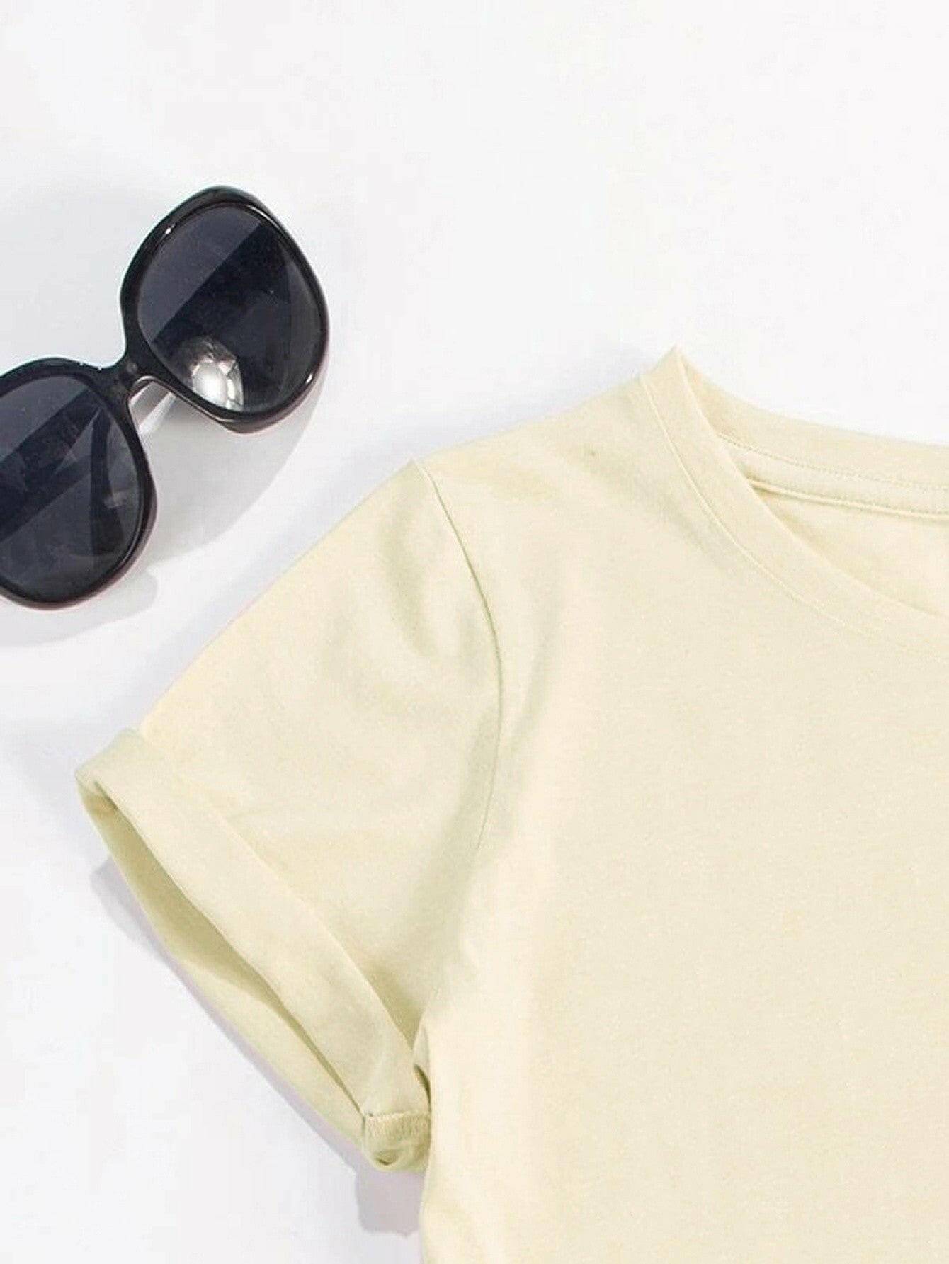 Sheer stretch t-shirt in polyester