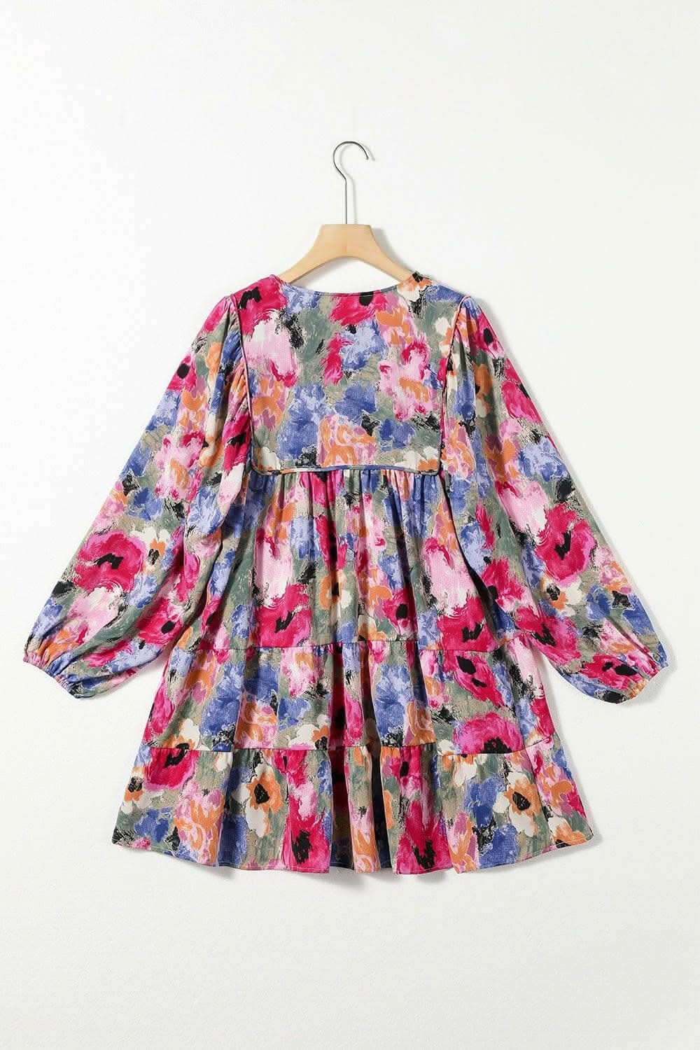 Sheer tie neck mini dress - Love Salve