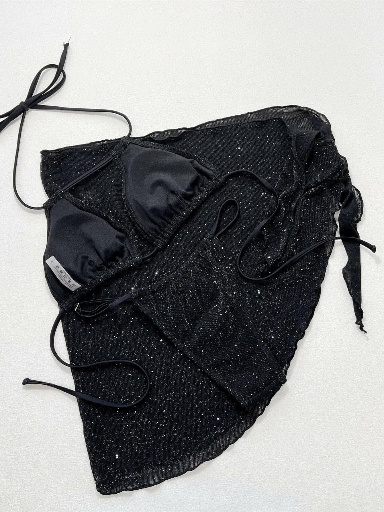 Shimmer Halter Two-Piece Swimwear - Love Salve