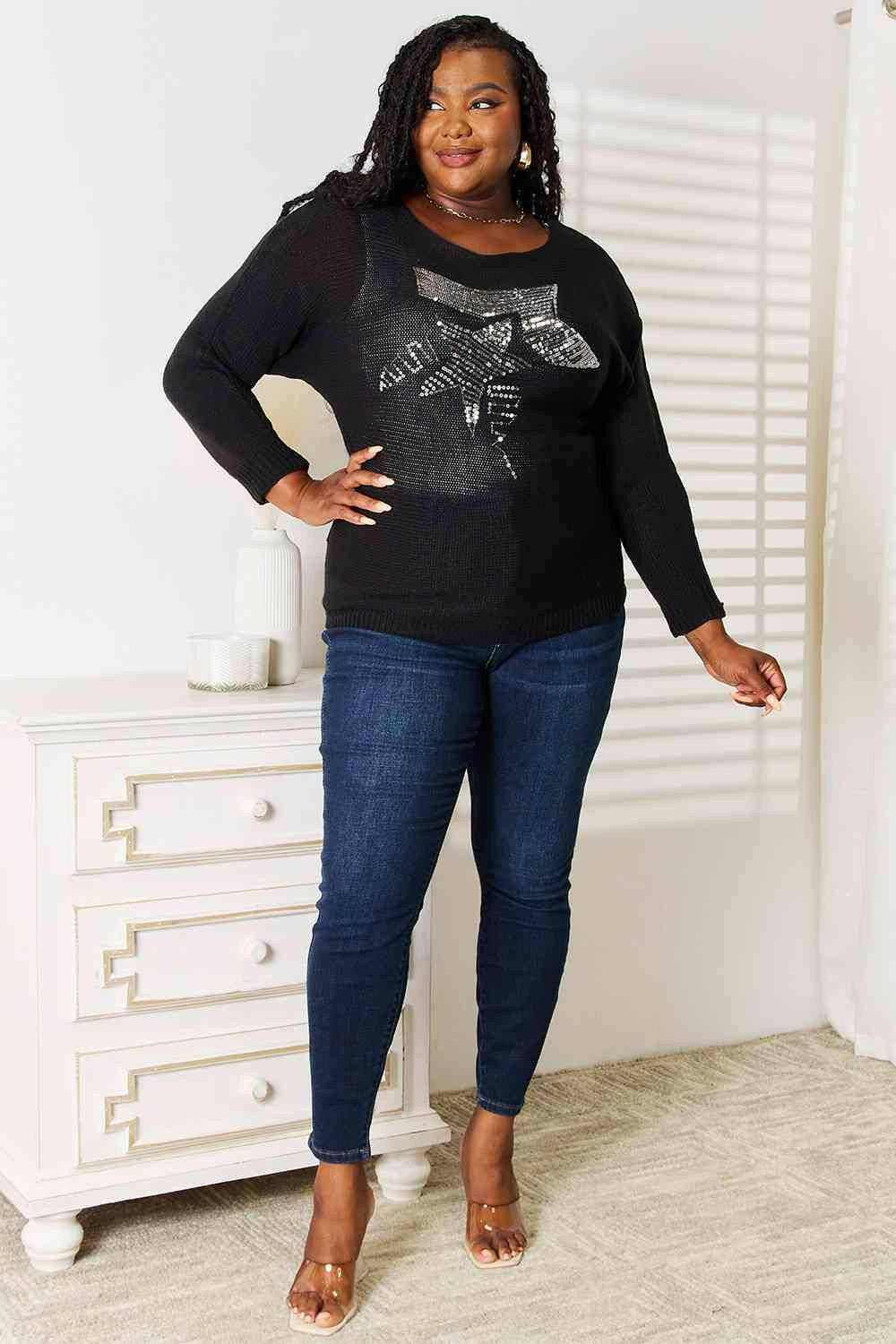 Shimmering sequin dolman sweater - Love Salve