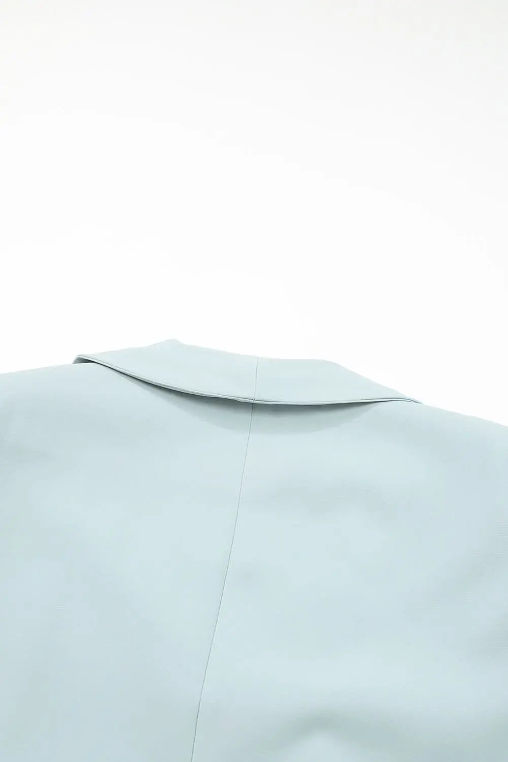 Sky blue plus size lapel blazer - Love Salve