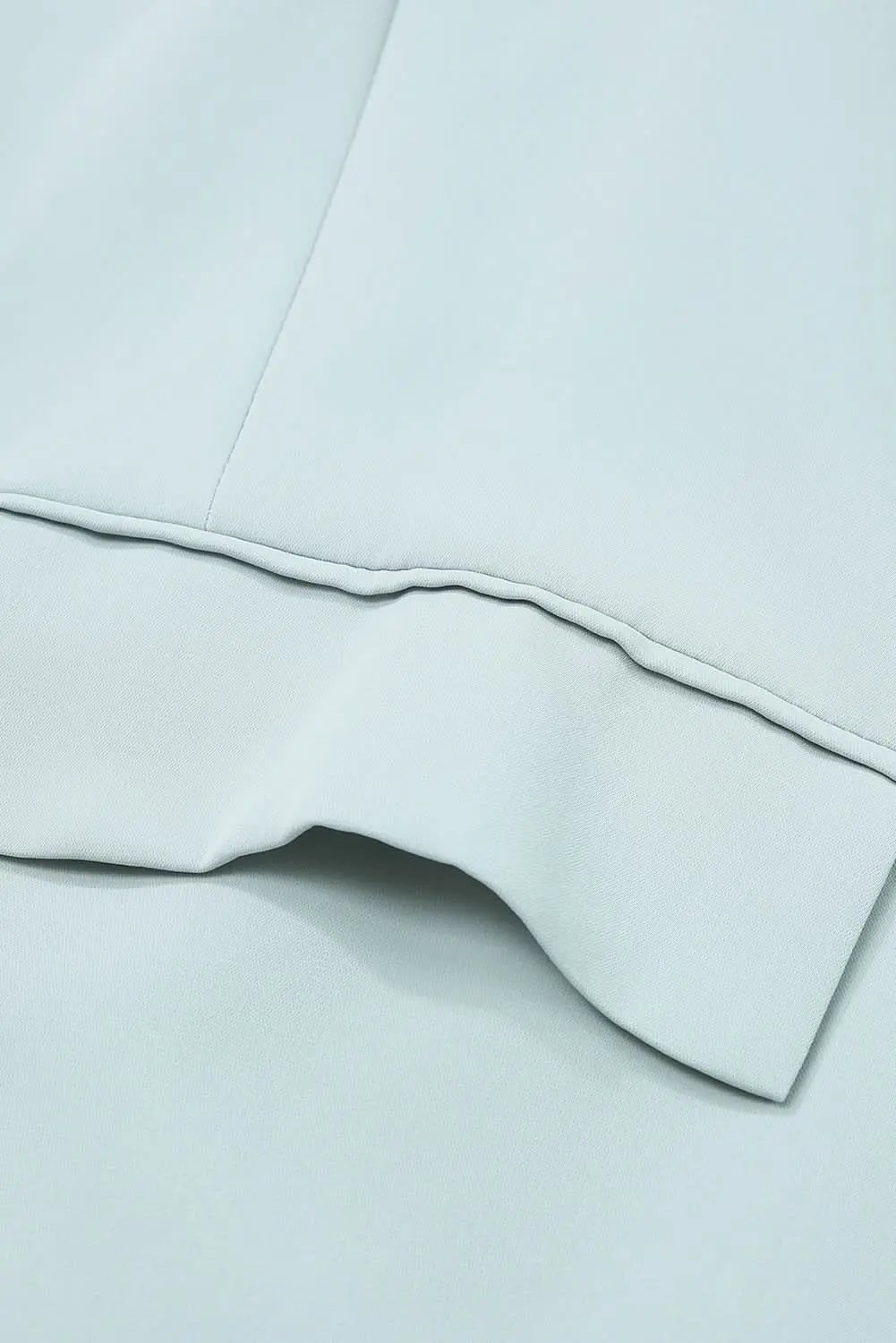 Sky blue plus size lapel blazer - Love Salve