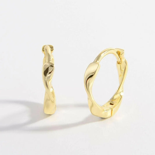 Sterling silver hoop earrings - Love Salve