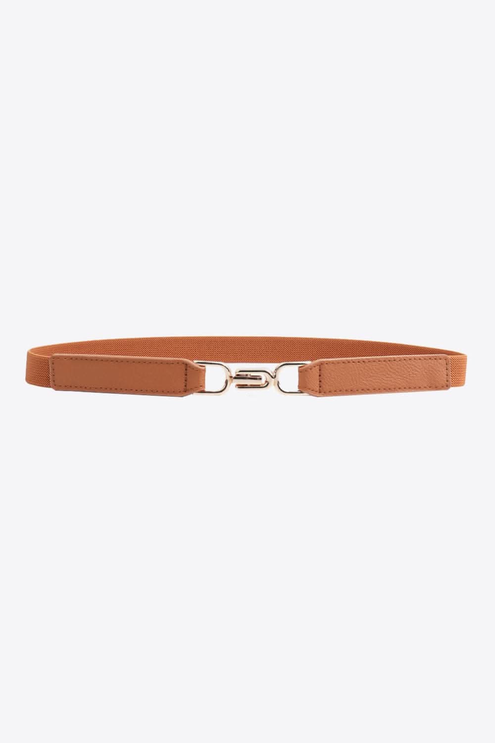 Stylish PU elastic belt with alloy buckle