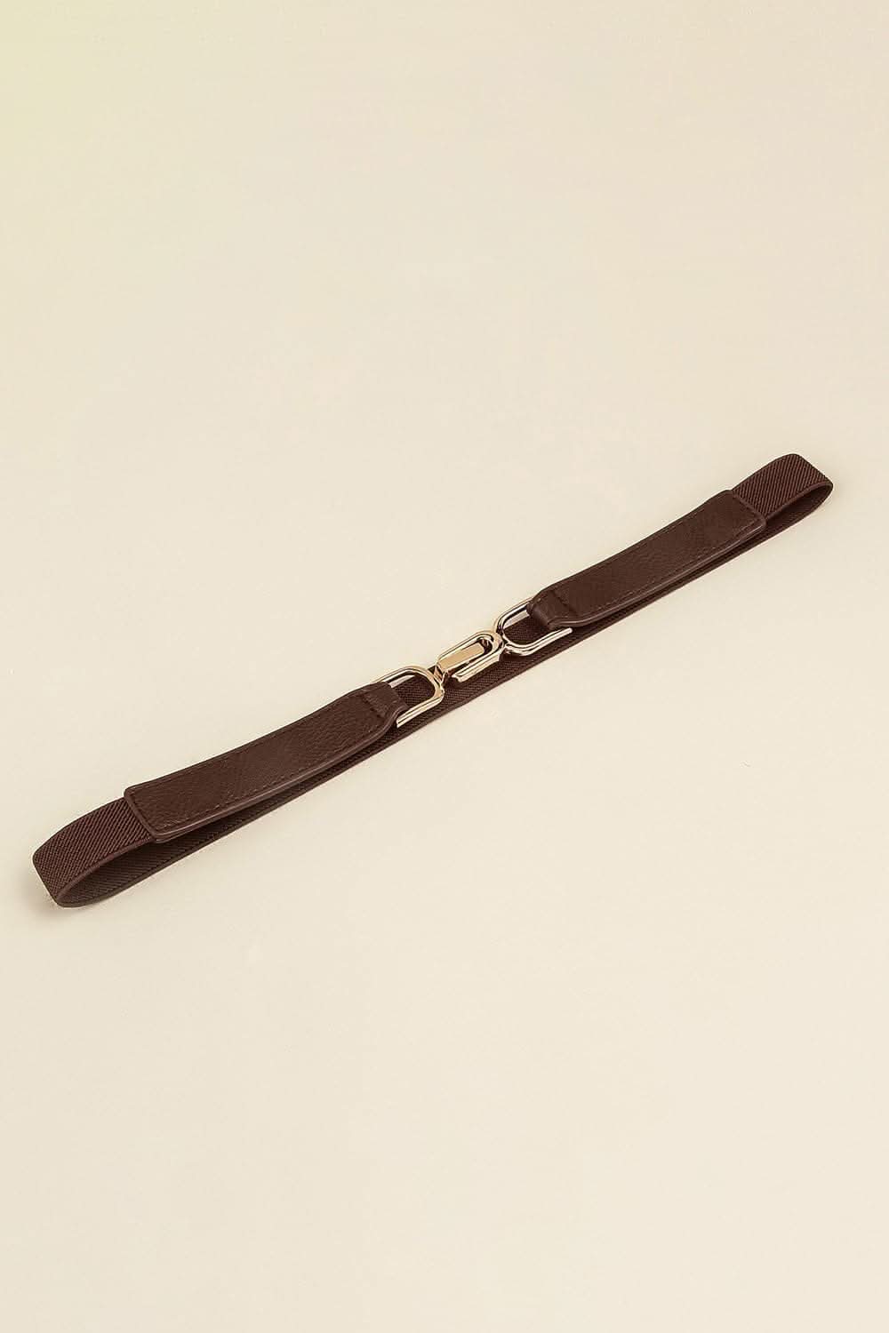 Stylish PU elastic belt with alloy buckle