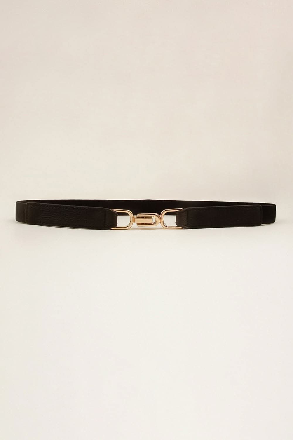 Stylish PU elastic belt with alloy buckle