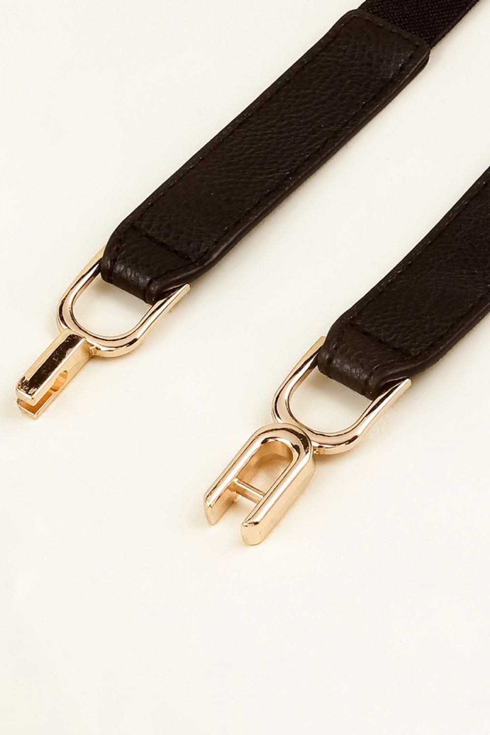 Stylish PU elastic belt with alloy buckle