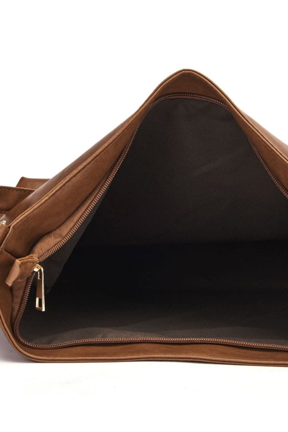 Stylish large PU leather crossbody bag - Love Salve