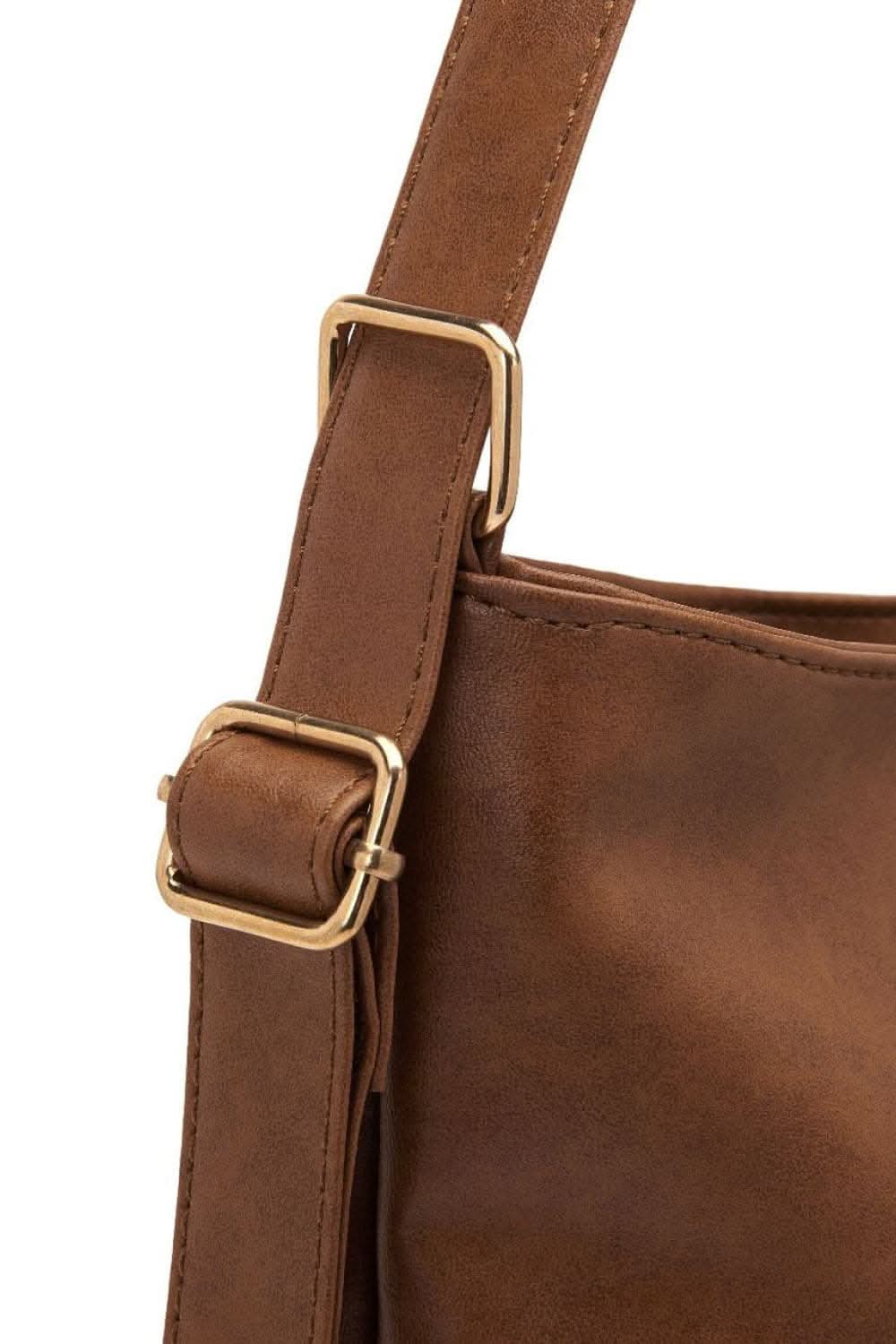 Stylish large PU leather crossbody bag - Love Salve
