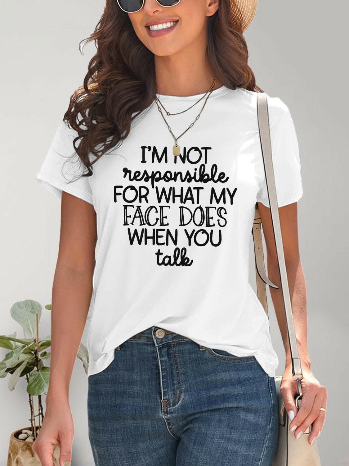 Stylish letter print tee - comfy fit - Love Salve