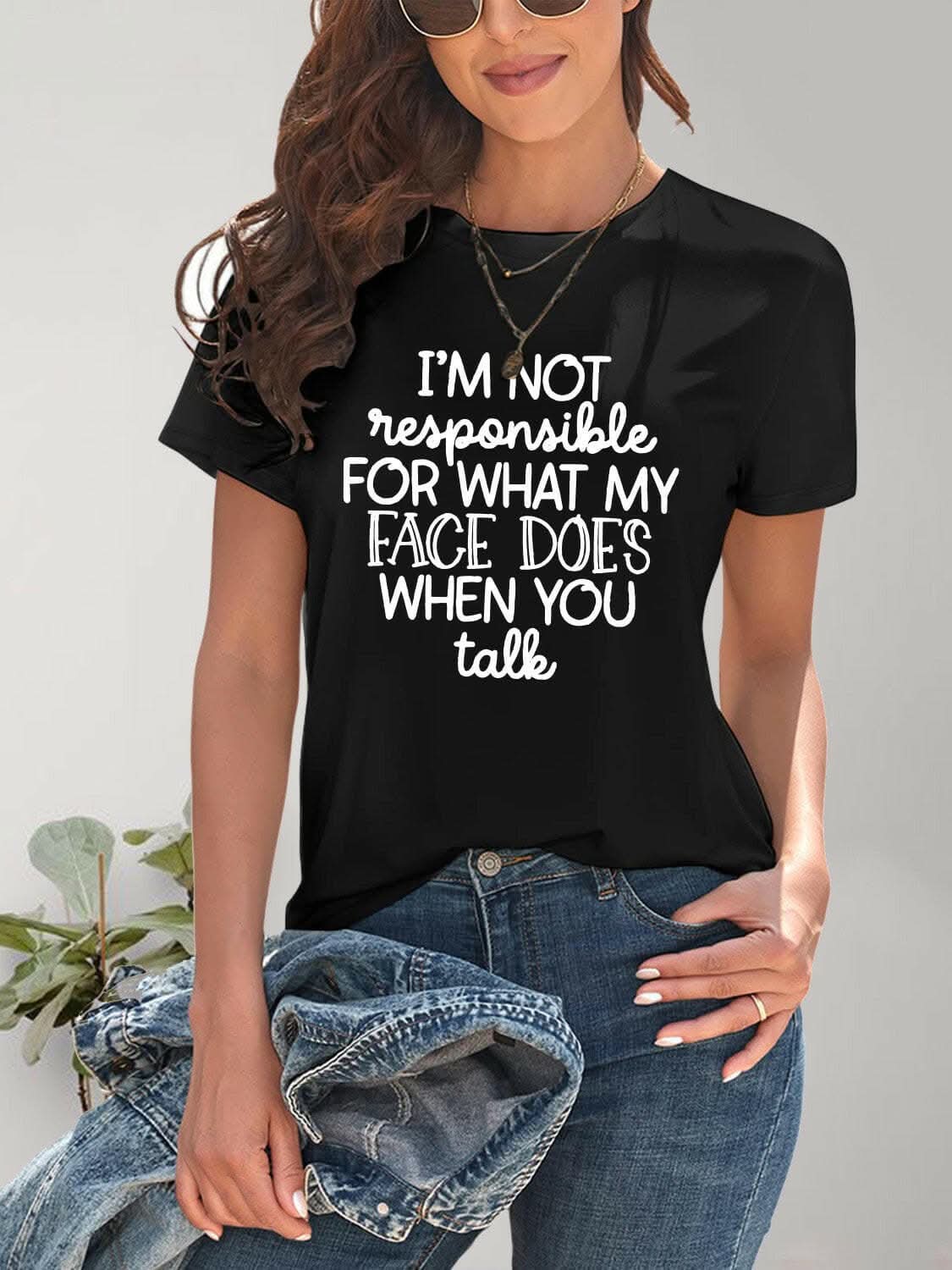 Stylish letter print tee - comfy fit - Love Salve